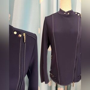 Chico's viscose side zip military type top/jacket.  S